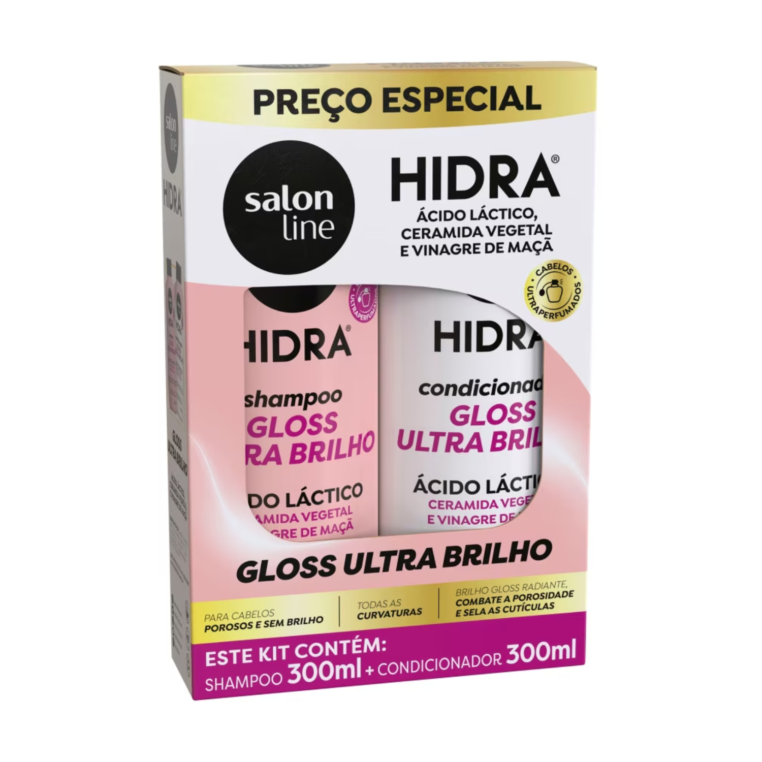 Hydra Gloss Ultra Shine Shampoo and Conditioner Kit 300ml